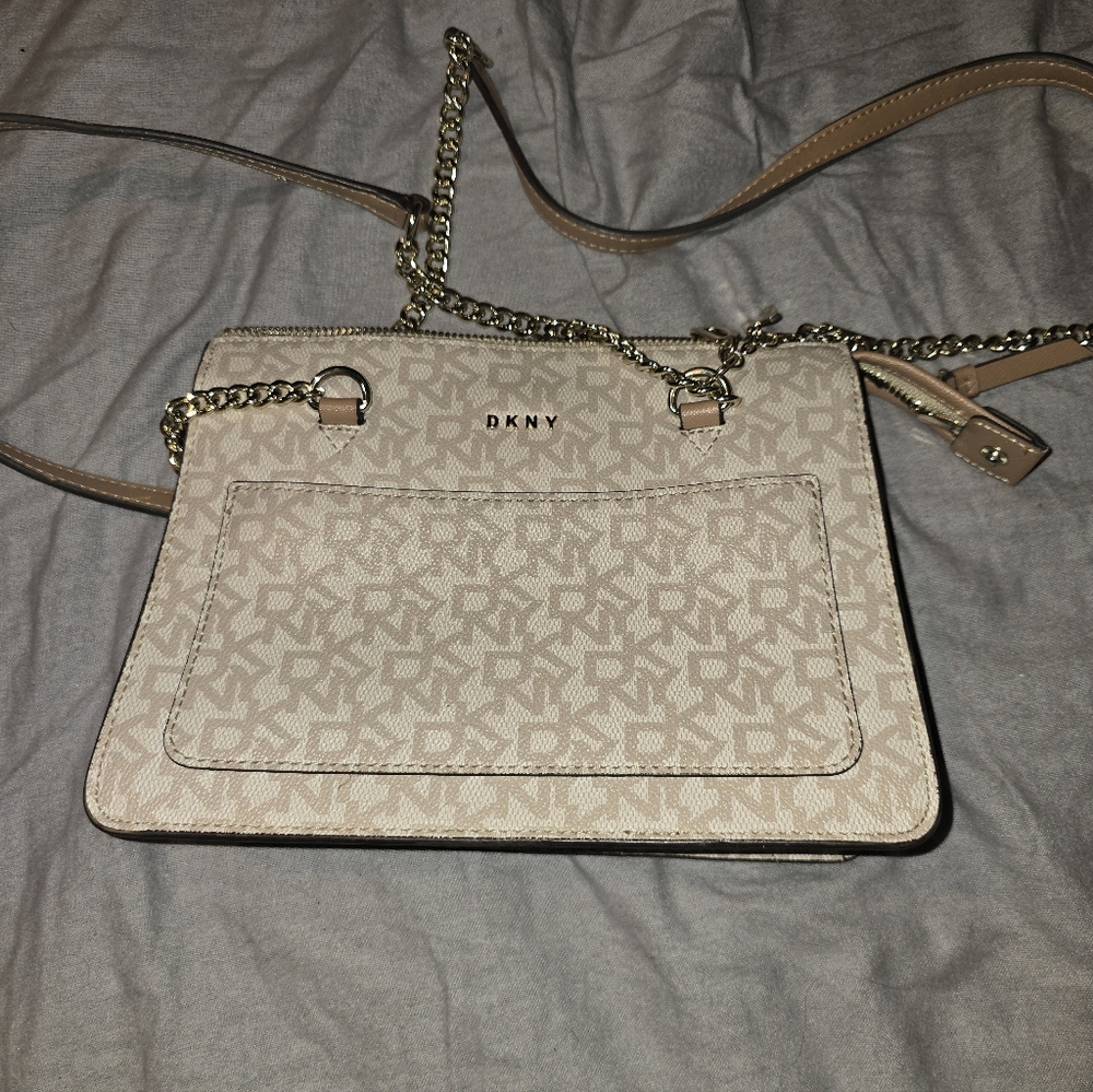 DKNY Monogram Tan Crossbody Bag
